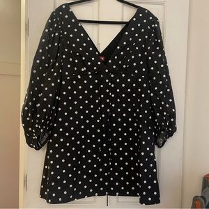 NWOT Staud polka dot mini dress